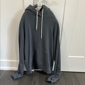 Dark Gray John Elliott  Hoodie with White Drawstrings